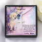 Daughter Personalized Cross Pendant Necklace with Cute Puppy Message Card and Gift Box - Mallard Moon Gift Shop