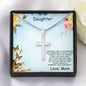 Daughter Personalized Cross Pendant Necklace - Mallard Moon Gift Shop