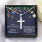 Grand-daughter Personalized Christmas Cross Pendant Necklace - Mallard Moon Gift Shop