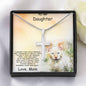 Personalized Gift for Daughter Cross Pendant Necklace with Kitten Message Card and Gift Box - Mallard Moon Gift Shop