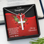 Christmas Gift for Daughter Personalized Cross Pendant Necklace - Mallard Moon Gift Shop