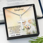 Personalized Gift for Daughter Cross Pendant Necklace with Kitten Message Card and Gift Box - Mallard Moon Gift Shop