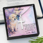 Daughter Personalized Cross Pendant Necklace with Cute Puppy Message Card and Gift Box - Mallard Moon Gift Shop