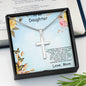 Daughter Personalized Cross Pendant Necklace - Mallard Moon Gift Shop