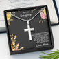 Gift for Daughter Personalized Cross Pendant Necklace Love Mom - Mallard Moon Gift Shop