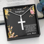 Gift for Daughter Personalized Cross Pendant Necklace Love Mom - Mallard Moon Gift Shop