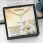 Personalized Gift for Daughter Cross Pendant Necklace with Kitten Message Card and Gift Box - Mallard Moon Gift Shop