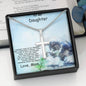 Personalized Cross Pendant Necklace for Daughter with Kitten Message Card and Gift Box - Mallard Moon Gift Shop