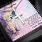 Daughter Personalized Cross Pendant Necklace with Cute Puppy Message Card and Gift Box - Mallard Moon Gift Shop