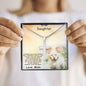 Personalized Gift for Daughter Cross Pendant Necklace with Kitten Message Card and Gift Box - Mallard Moon Gift Shop