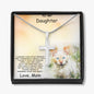 Personalized Gift for Daughter Cross Pendant Necklace with Kitten Message Card and Gift Box - Mallard Moon Gift Shop