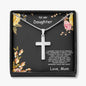 Gift for Daughter Personalized Cross Pendant Necklace Love Mom - Mallard Moon Gift Shop