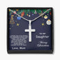 Daughter Christmas Personalized Cross Pendant Necklace - Mallard Moon Gift Shop