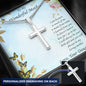 To Mother from Daughter Personalized Engraved Cross Pendant Necklace - Mallard Moon Gift Shop