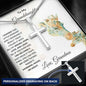 Granddaughter Gift Engraved Cross Pendant Necklace - Mallard Moon Gift Shop