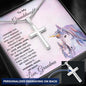 Gift for Granddaughter Personalized Cross Necklace Unicorn Message Card - Mallard Moon Gift Shop