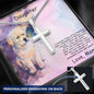 Daughter Personalized Cross Pendant Necklace with Cute Puppy Message Card and Gift Box - Mallard Moon Gift Shop