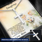 Personalized Gift for Daughter Cross Pendant Necklace with Kitten Message Card and Gift Box - Mallard Moon Gift Shop
