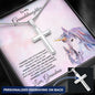 To My Granddaughter Personalized Engraved Cross Pendant Necklace - Mallard Moon Gift Shop