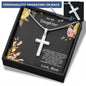 Gift for Daughter Personalized Cross Pendant Necklace Love Mom - Mallard Moon Gift Shop