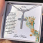 Gift for Daughter Personalized Engraved Cross Necklace - Mallard Moon Gift Shop