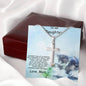Personalized Cross Pendant Necklace for Daughter with Kitten Message Card and Gift Box - Mallard Moon Gift Shop