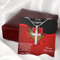 Christmas Gift for Daughter Personalized Cross Pendant Necklace - Mallard Moon Gift Shop