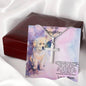 Daughter Personalized Cross Pendant Necklace with Cute Puppy Message Card and Gift Box - Mallard Moon Gift Shop