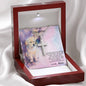Daughter Personalized Cross Pendant Necklace with Cute Puppy Message Card and Gift Box - Mallard Moon Gift Shop