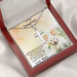 Personalized Gift for Daughter Cross Pendant Necklace with Kitten Message Card and Gift Box - Mallard Moon Gift Shop