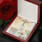 Personalized Gift for Daughter Cross Pendant Necklace with Kitten Message Card and Gift Box - Mallard Moon Gift Shop