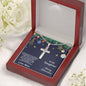 Daughter Christmas Personalized Cross Pendant Necklace - Mallard Moon Gift Shop