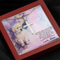Daughter Personalized Cross Pendant Necklace with Cute Puppy Message Card and Gift Box - Mallard Moon Gift Shop