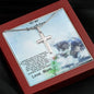 Personalized Cross Pendant Necklace for Daughter with Kitten Message Card and Gift Box - Mallard Moon Gift Shop