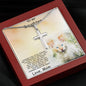 Personalized Gift for Daughter Cross Pendant Necklace with Kitten Message Card and Gift Box - Mallard Moon Gift Shop