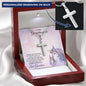 To My Granddaughter Personalized Engraved Cross Pendant Necklace - Mallard Moon Gift Shop