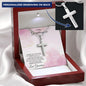 Gift for Granddaughter Hugs from Grandma Engraved Cross Pendant Necklace - Mallard Moon Gift Shop