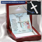 To My Daughter Love Mom Engraved Cross Necklace - Mallard Moon Gift Shop