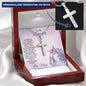 To My Daughter Engraved Cross Necklace Unicorn Message Card - Mallard Moon Gift Shop