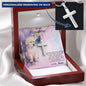 Daughter Personalized Cross Pendant Necklace with Cute Puppy Message Card and Gift Box - Mallard Moon Gift Shop