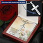 Personalized Gift for Daughter Cross Pendant Necklace with Kitten Message Card and Gift Box - Mallard Moon Gift Shop