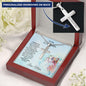 To My Daughter Love Mom Engraved Cross Necklace - Mallard Moon Gift Shop