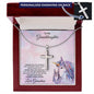 To My Granddaughter Personalized Engraved Cross Pendant Necklace - Mallard Moon Gift Shop