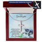 Personalized Granddaughter Engraved Cross Pendant Necklace - Mallard Moon Gift Shop