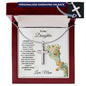 Gift for Daughter Personalized Engraved Cross Necklace - Mallard Moon Gift Shop