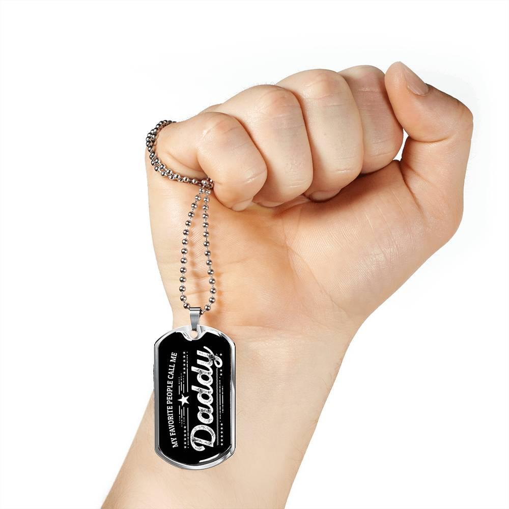My Favorite People Call Me Daddy Custom Pendant Necklace - Mallard Moon Gift Shop