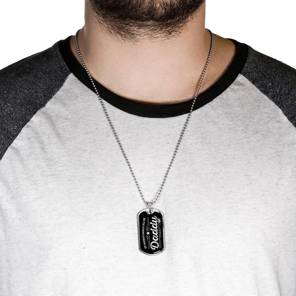 My Favorite People Call Me Daddy Custom Pendant Necklace - Mallard Moon Gift Shop
