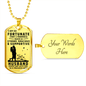 Gift for Husband - Dog Tag Pendant Necklace - Precious Gift - Mallard Moon Gift Shop