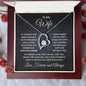 To My Wife My Dreams Came True Heart Pendant Necklace with Message Card and Gift Box - Mallard Moon Gift Shop