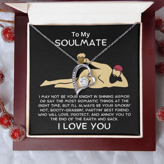 Gift for Soulmate Smoking Hot Lover Heart Pendant Necklace - Mallard Moon Gift Shop
